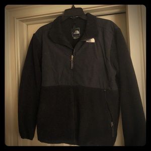 North Face Denali Fleece Coat in black/black
